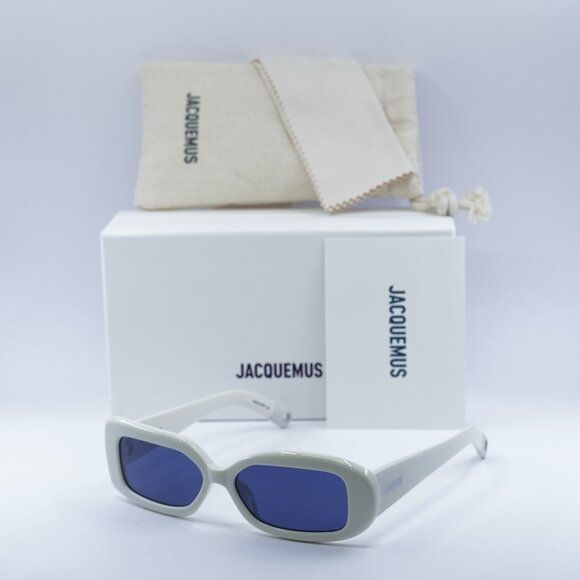 Jacquemus ROND CARRE JAC/11 C2 Rectangle Sunglasses - White/Blue - Picture 1 of 10
